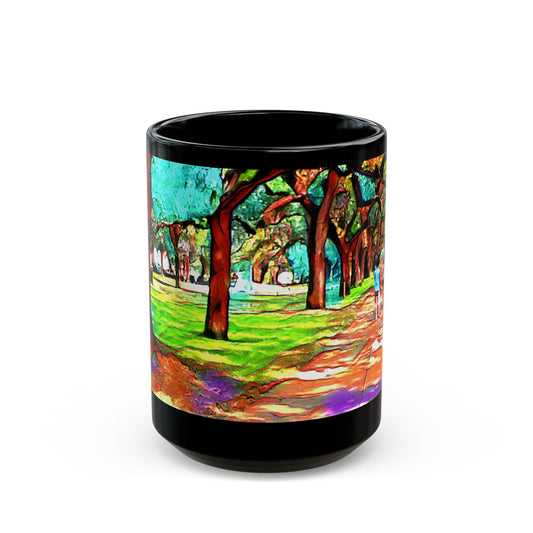 Savannah Walk - 11 oz or 15 oz Ceramic Black Mugs