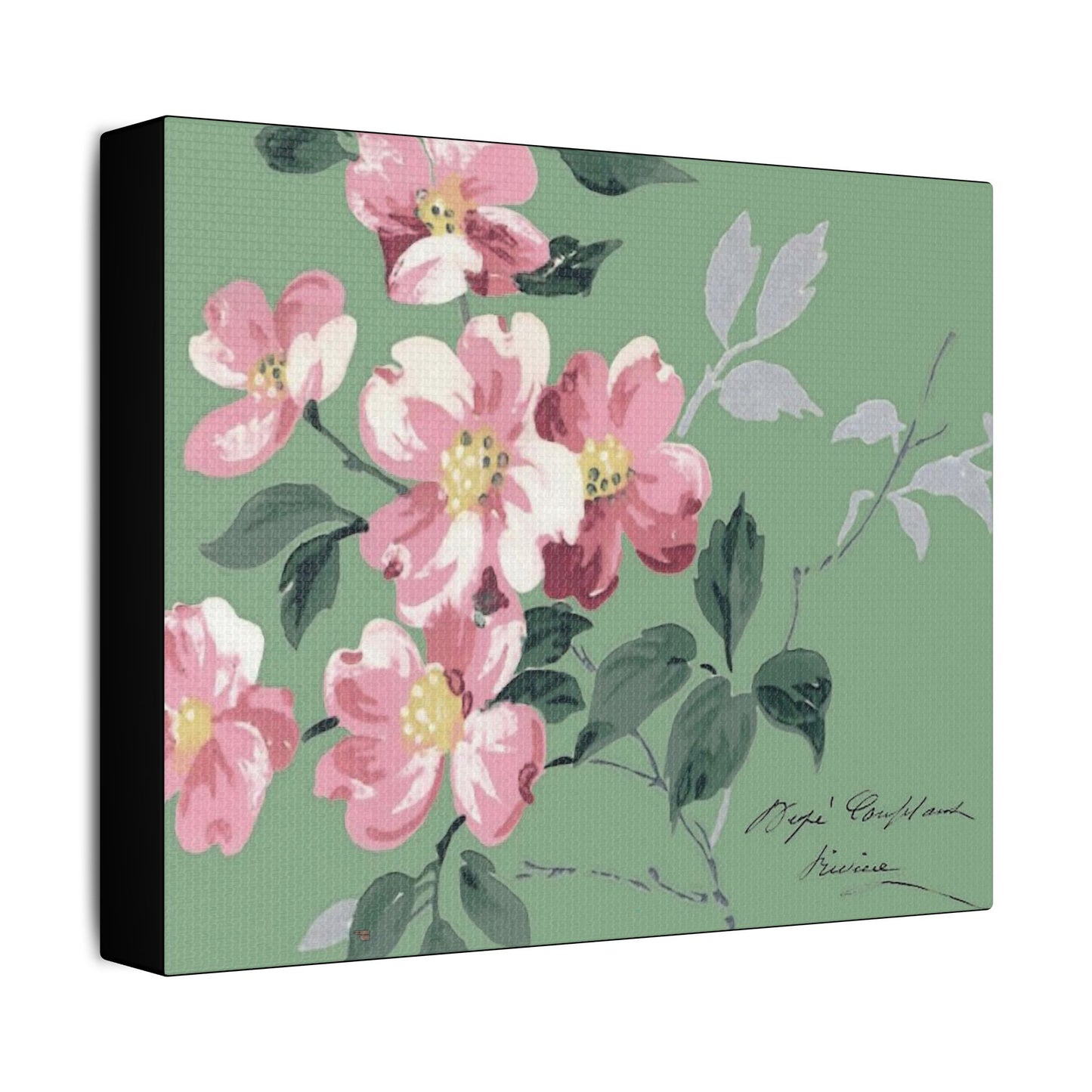 Pink Dogwood Art- Gallery Wrapped- Satin Stretched Canvas Gallery Wraps - No Frame Needed