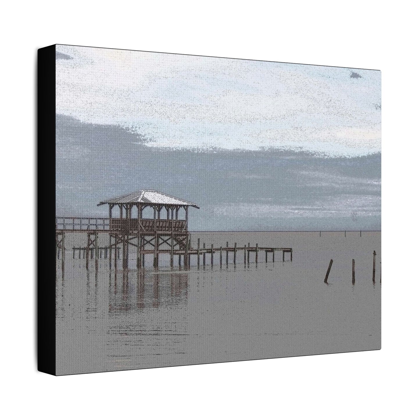 Peaceful Seas- Art- Gallery Wrapped- Satin Stretched Canvas Gallery Wraps - No Frame Needed