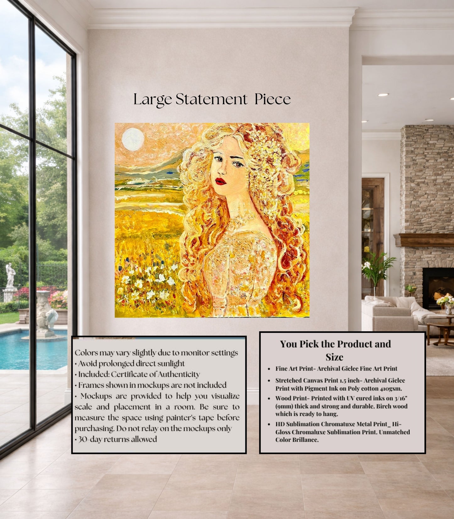 The Queen of Summer- Art Giclee Paper- Wood- Metal- Canvas