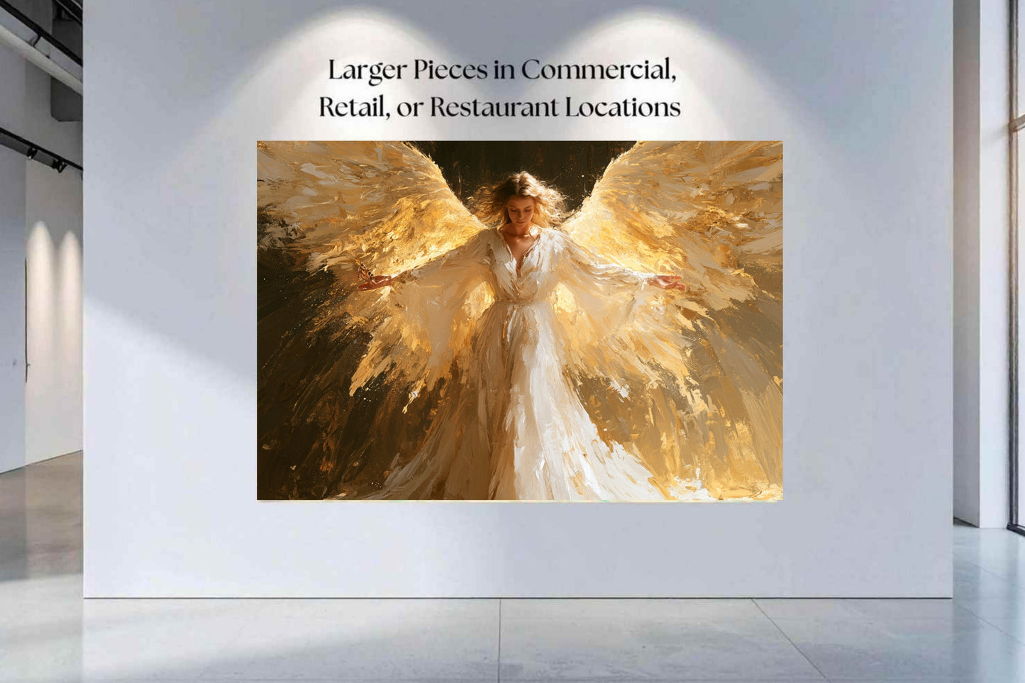 Wrapped In His Light | Angel Art | Christian Wall Decor | Heavenly Angel Print | Spiritual Art