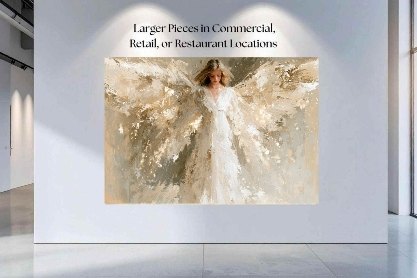 Whispers Of Grace | Angel Art | Christian Wall Decor | Neutral Spiritual Art | Heavenly Angel Print