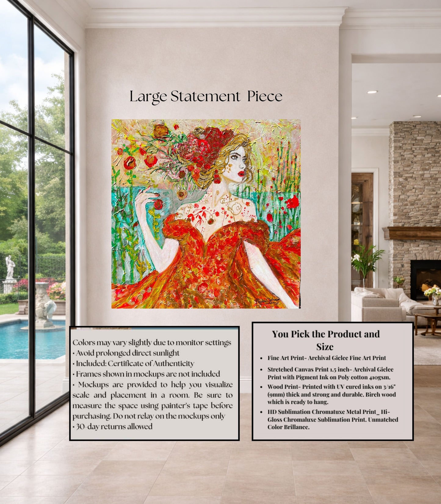 Autumn Queen. Strong Woman Art| Giclee Paper- Wood- Metal- Canvas