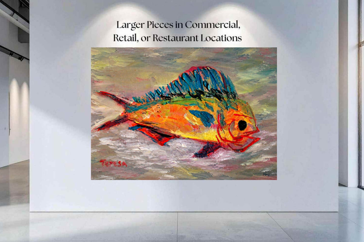 The Fish That Got Away. Ocean Art Giclee Paper- Wood- Metal- Canvas