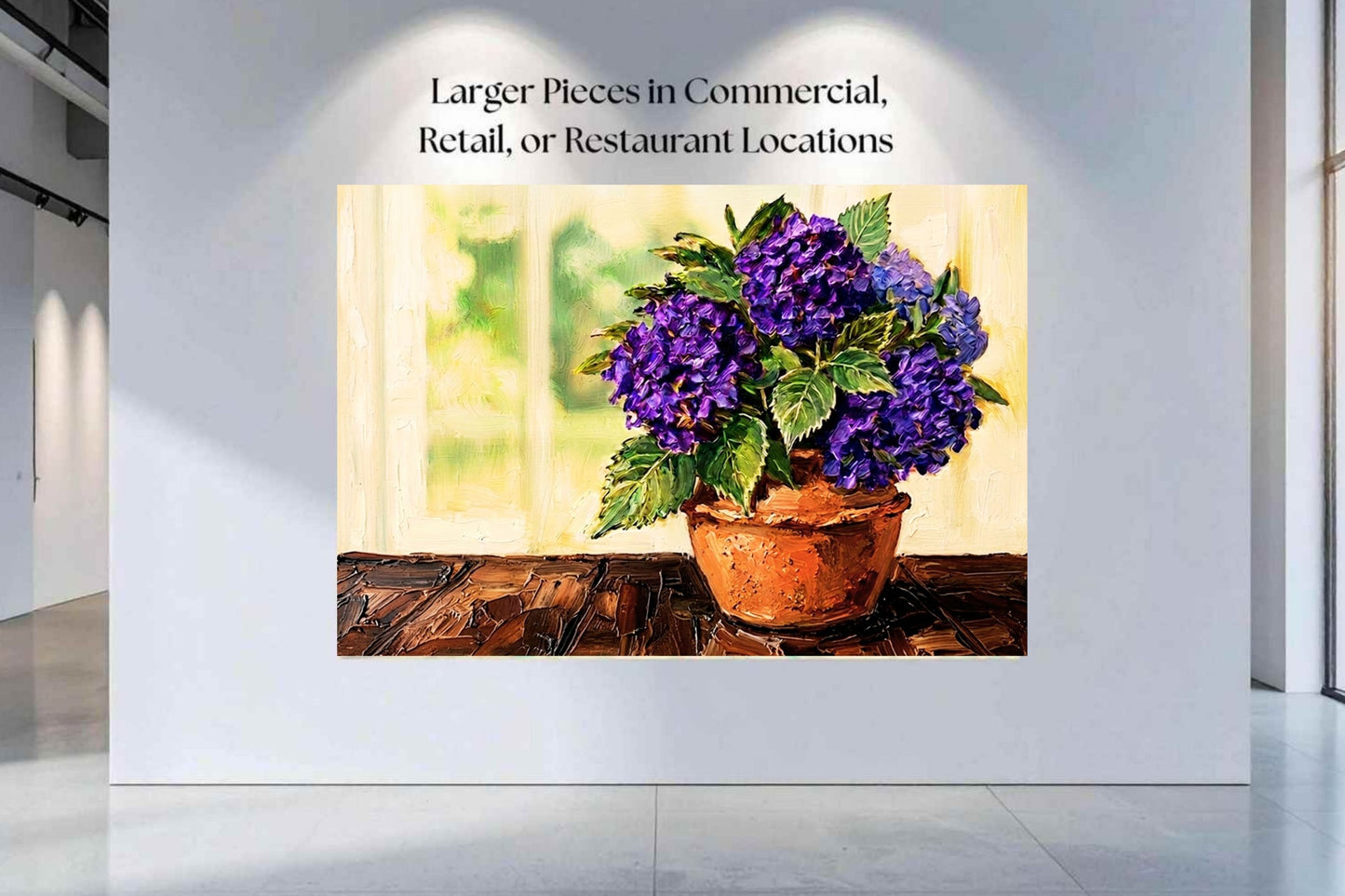 French Country Hydrangeas | Purple Hydrangea Floral Art Print | Cottage Garden Wall Decor | Giclée Paper, Canvas, Wood & Metal