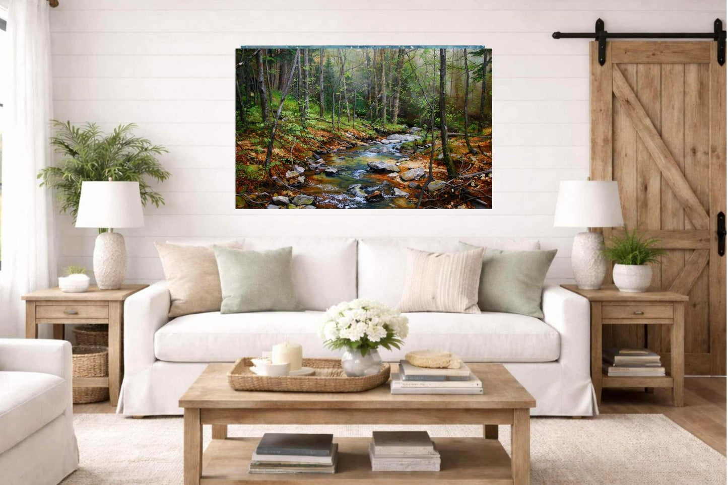 Peaceful Woodland Stream | Impressionist Print| Forest Creek Landscape | Nature Wall Art