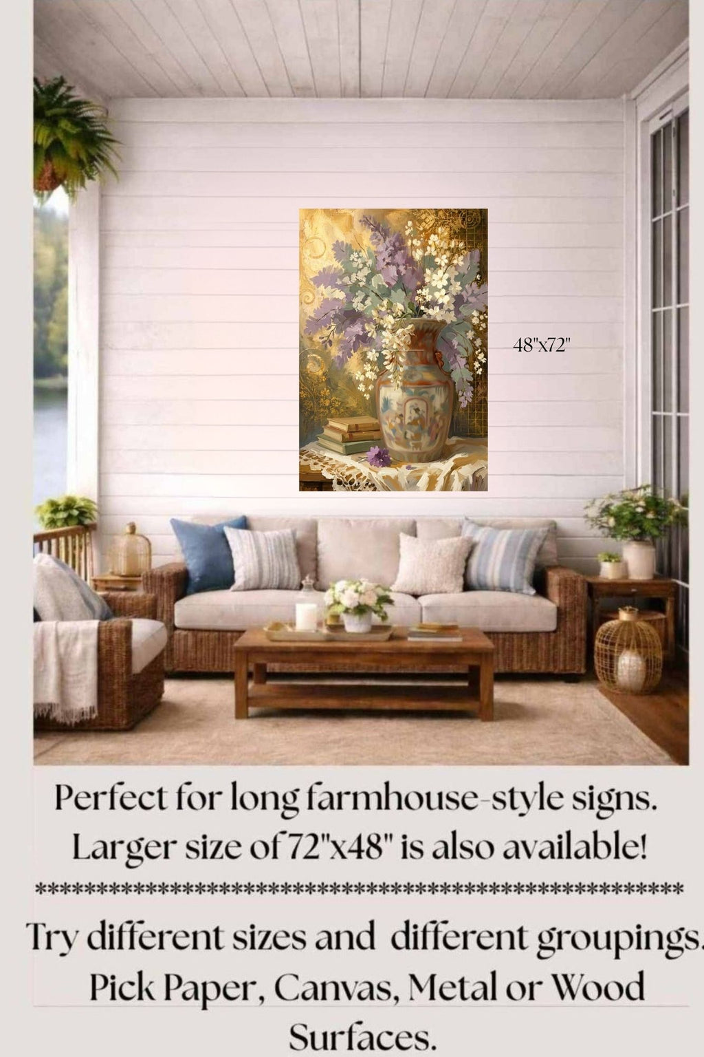 Heirloom Garden Blooms | Elegant Floral Print| Still Life with Oriental Vase | Cottage Garden Wall Art | Giclée Paper • Canvas • Wood • Metal