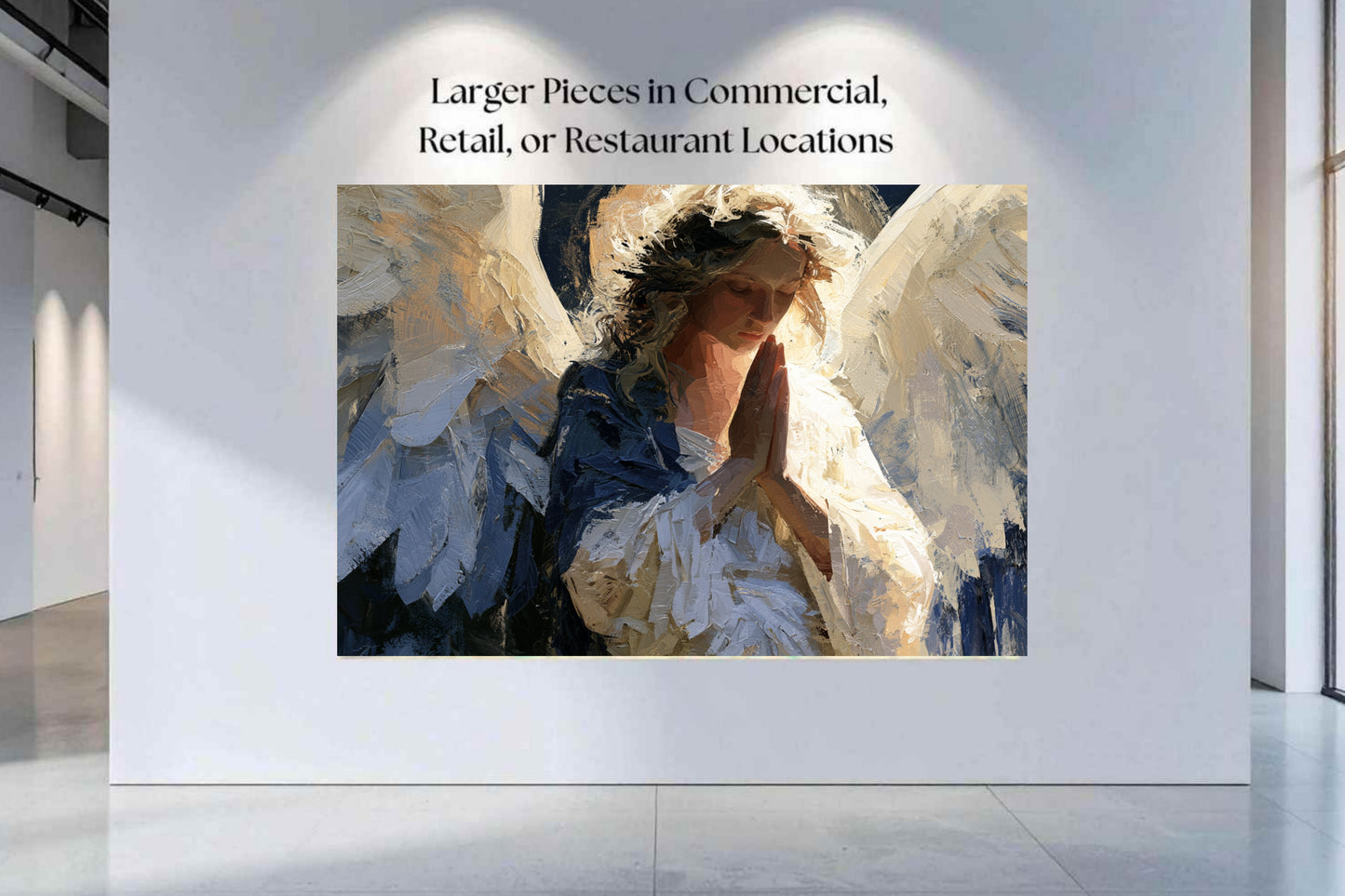 The Prayer Of An Angel | Praying Angel Art | Christian Wall Decor | Inspirational Faith Art
