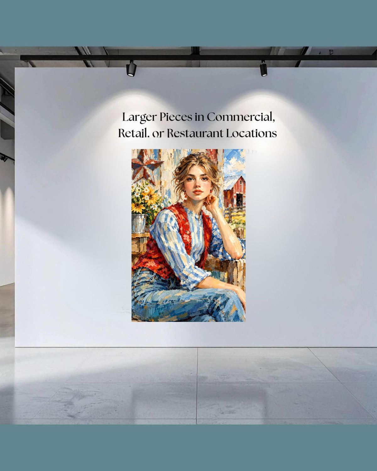 Farm Girl| |Modern Farm Art Prints, Canvas, Wood, or Metal Art