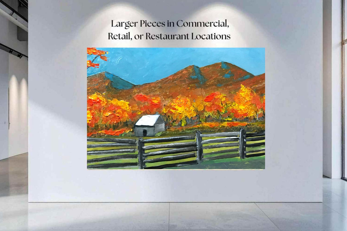Mountain Views| Autumn Trees| Giclee Paper- Wood- Metal- Canvas