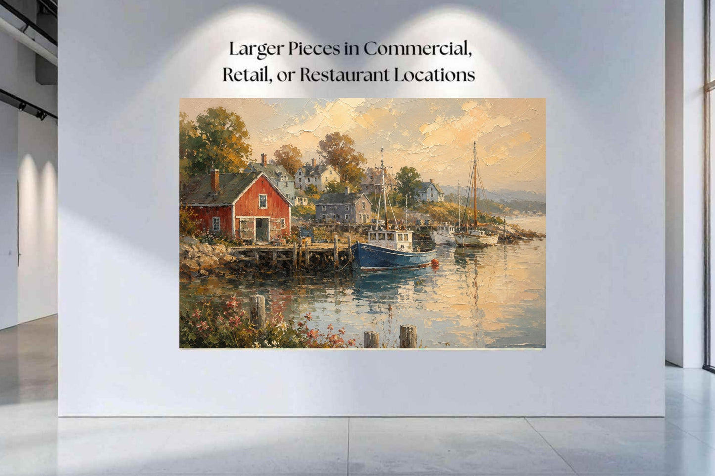 Coastal Harbor at Golden Hour | New England Print| Harbor Wall Print | Fishing Boat Coastal Decor | Canvas Wood Metal Giclee Print