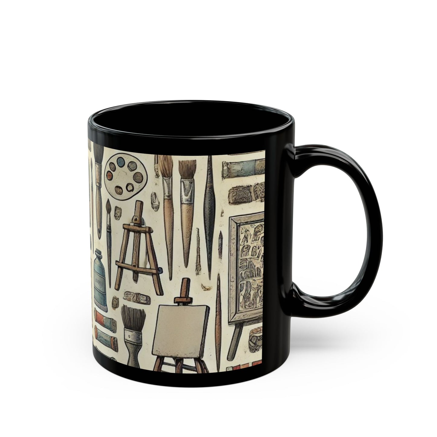 Artist Supplies- 11 oz or 15 oz Ceramic Black Mugs