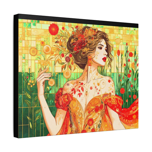 Autumn Queen  -Art- Gallery Wrapped- Satin Stretched Canvas Gallery Wraps - No Frame Needed