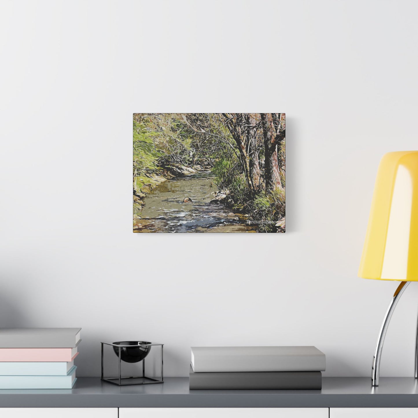 Georgia Creek- Art- Gallery Wrapped- Satin Stretched Canvas Gallery Wraps - No Frame Needed