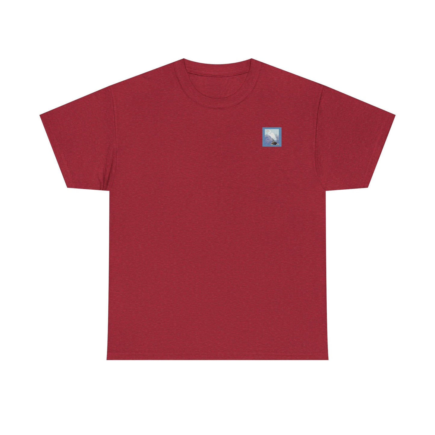 White Egret- Amazing Unisex Heavy Cotton Short Sleeve Tee Shirts!