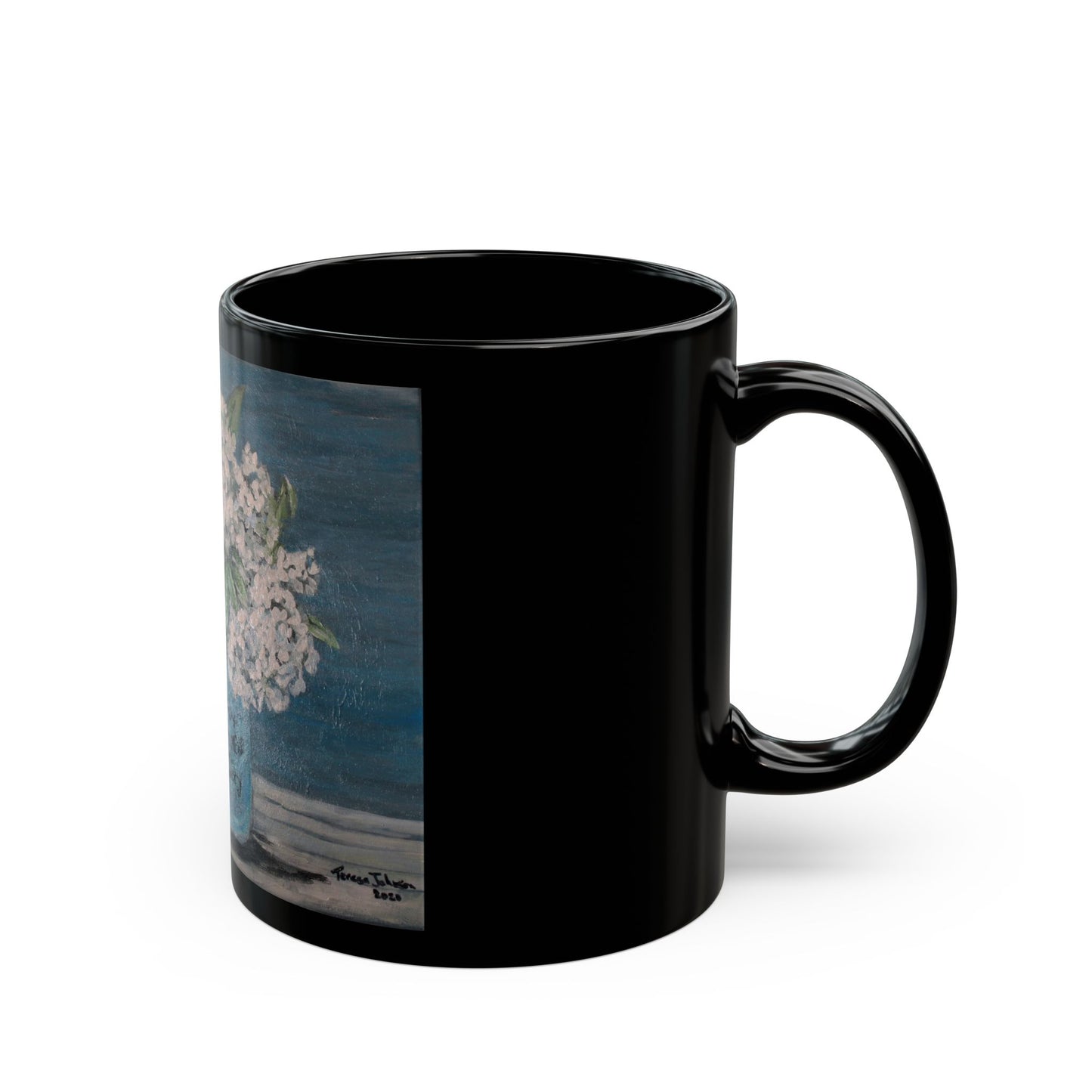 Belle Bouquet- 11 oz or 15 oz Ceramic Black Mugs