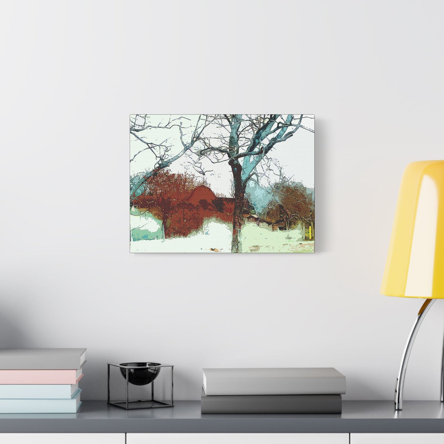 Barn in the Woods- Art- Gallery Wrapped- Satin Stretched Canvas Gallery Wraps - No Frame Needed