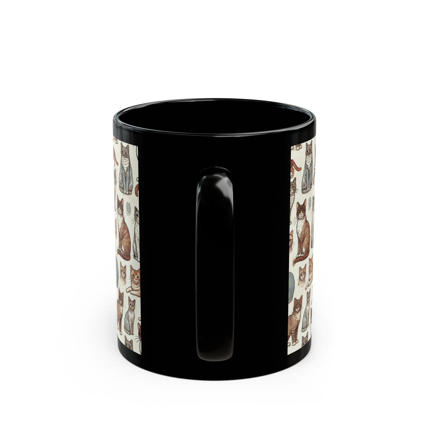 Kittens and Cats- 11 oz or 15 oz Ceramic Black Mugs