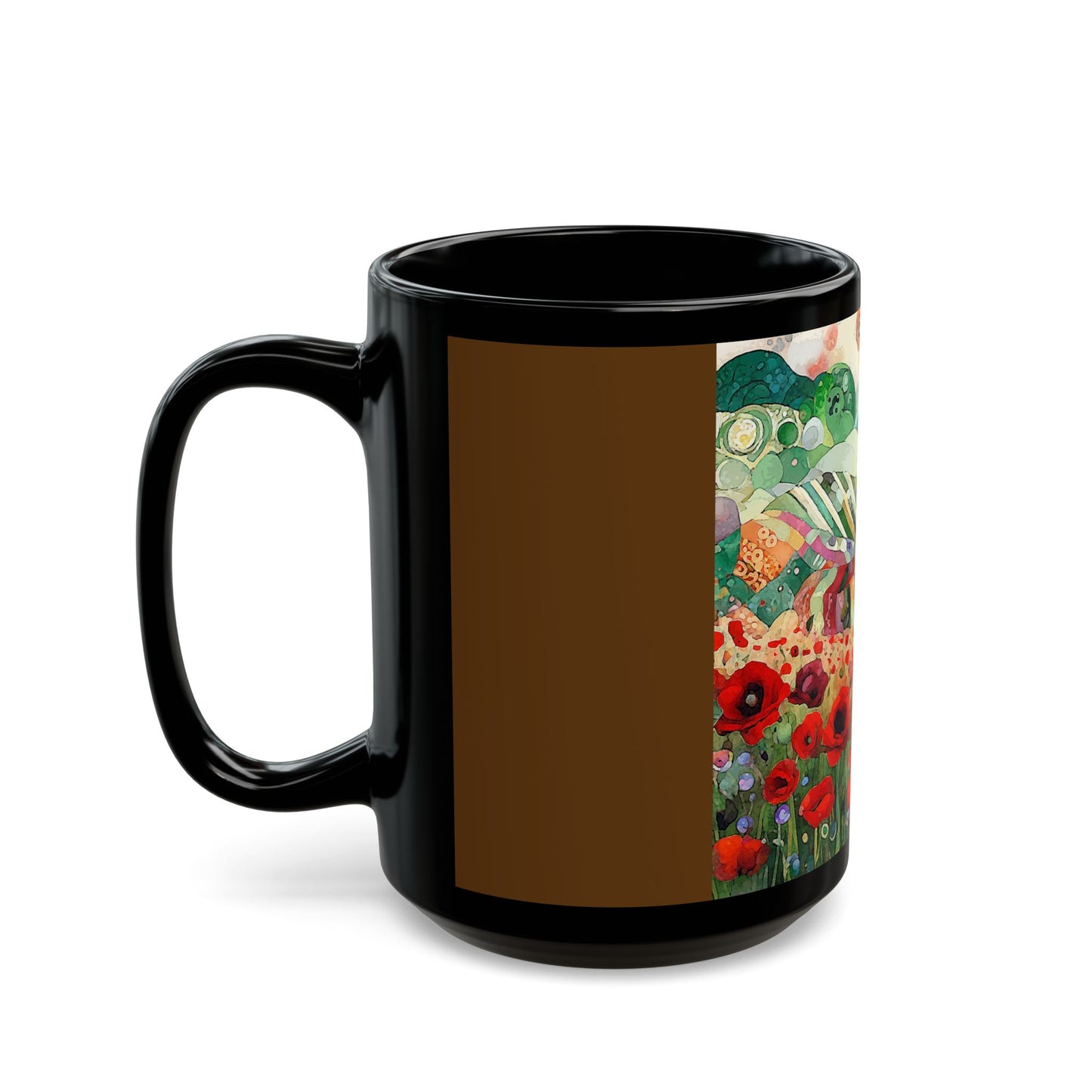 Poppy Hill House - 11 oz or 15 oz Ceramic Black Mugs