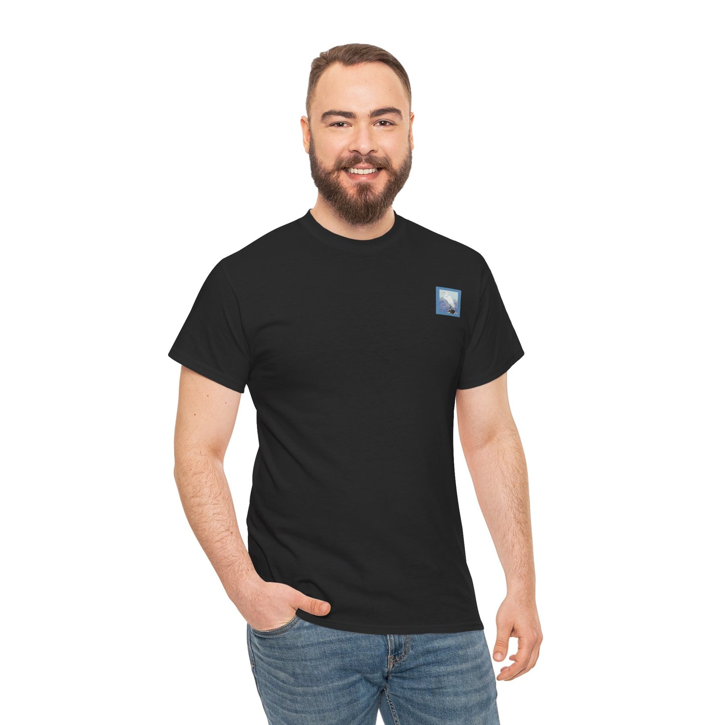 White Egret- Amazing Unisex Heavy Cotton Short Sleeve Tee Shirts!