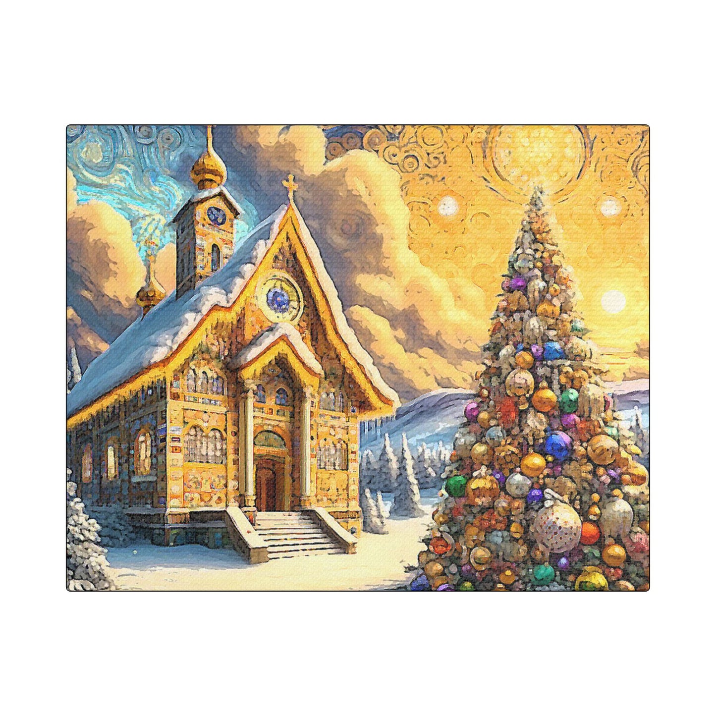 Christmas Magic- Art- Gallery Wrapped- Satin Stretched Canvas Gallery Wraps - No Frame Needed