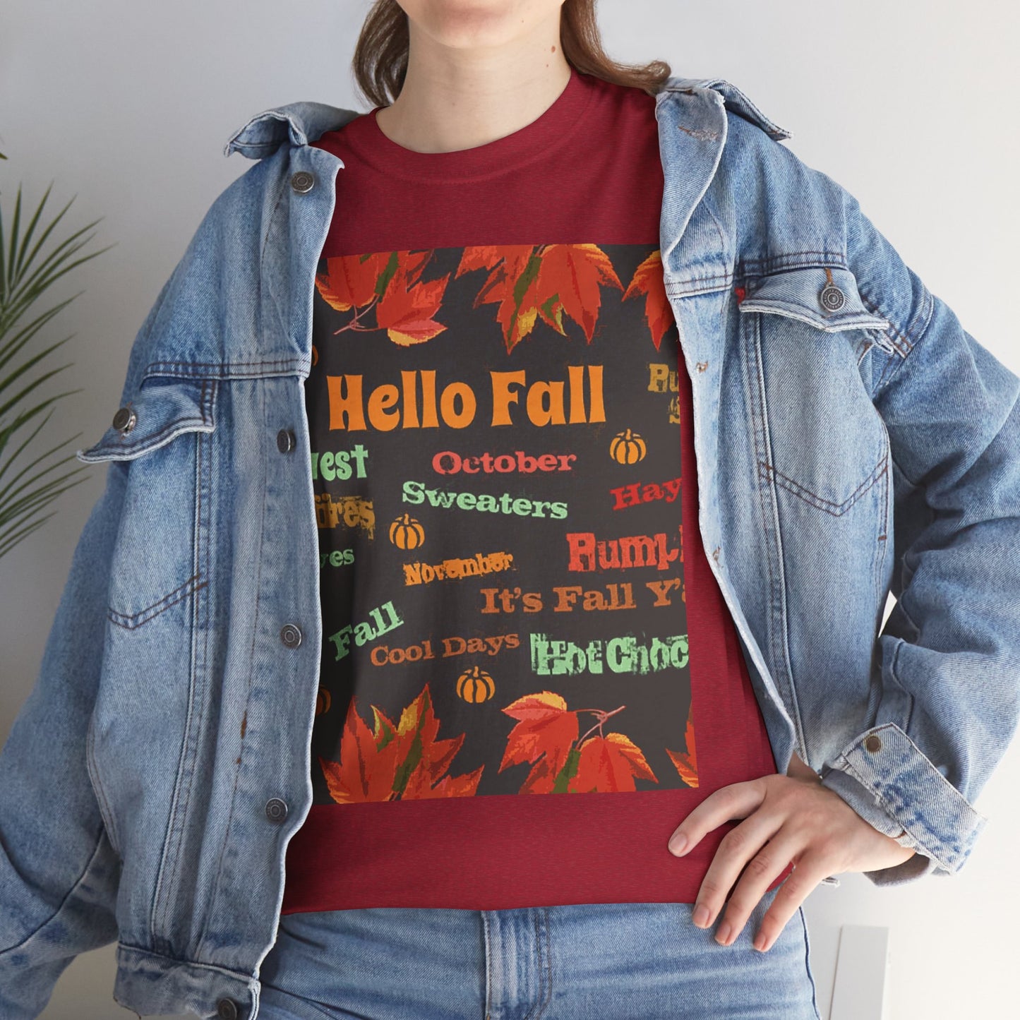 Hello Fall -Amazing Unisex Heavy Cotton Short Sleeve Tee Shirts!
