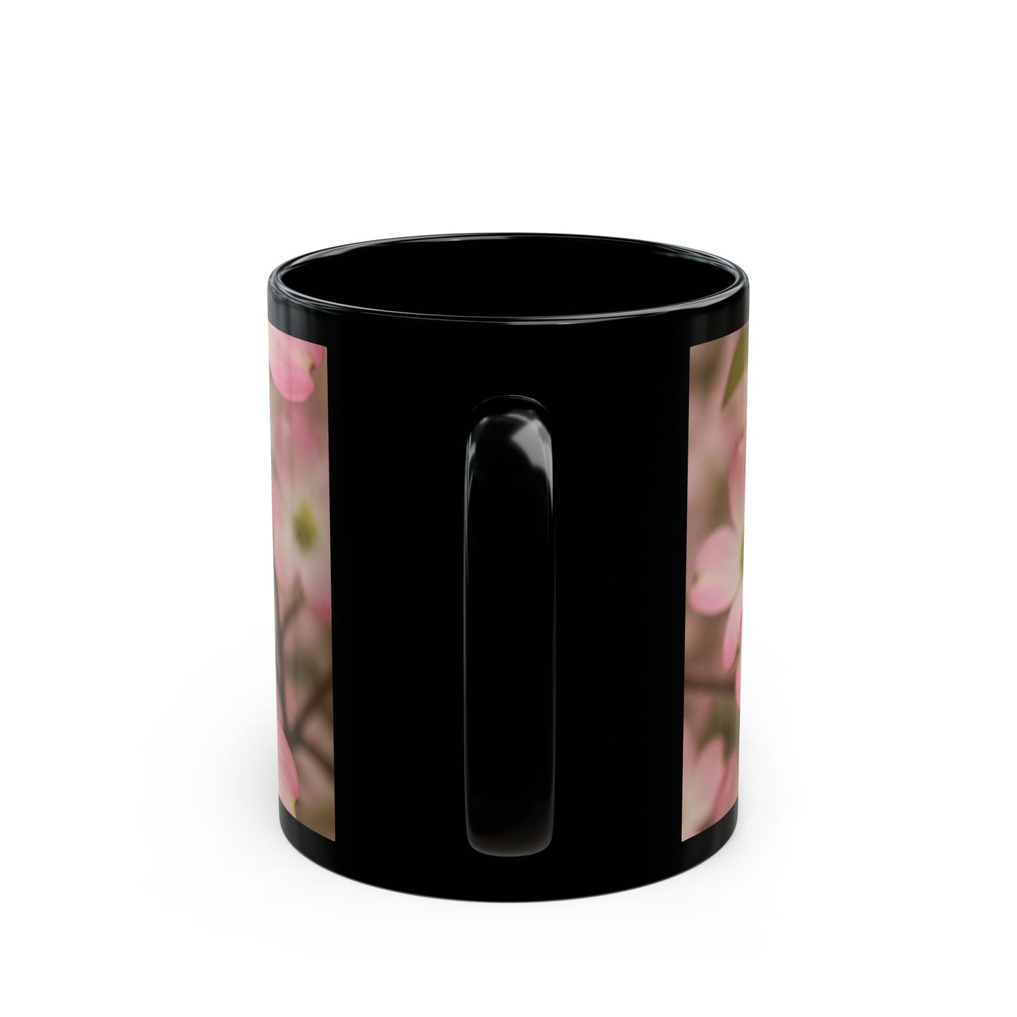 Dogwoods- 11 oz or 15 oz Ceramic Black Mugs