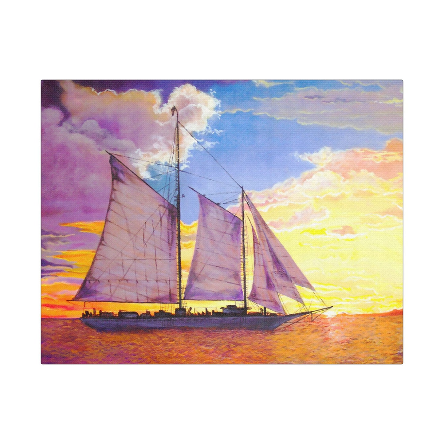 Smooth Sailing Art- Gallery Wrapped- Satin Stretched Canvas Gallery Wraps - No Frame Needed