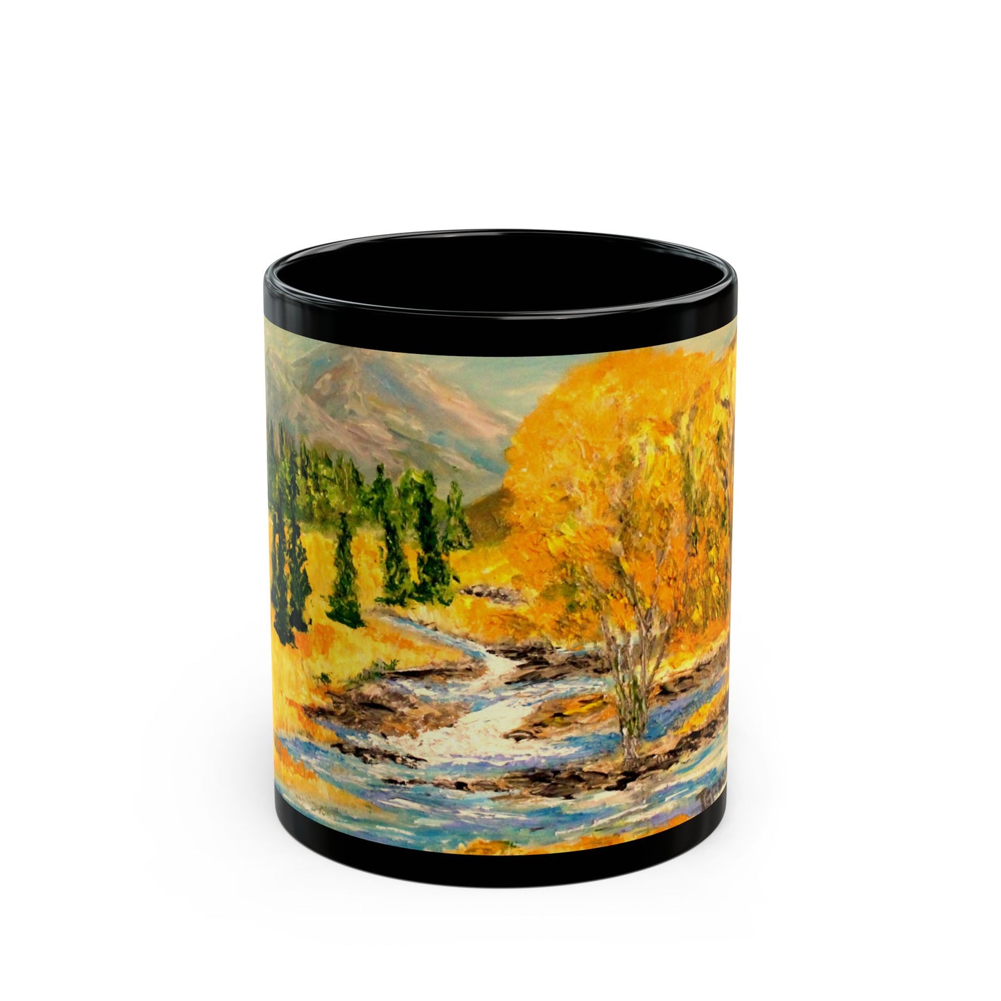 Colorado Morning- 11 oz or 15 oz Ceramic Black Mugs