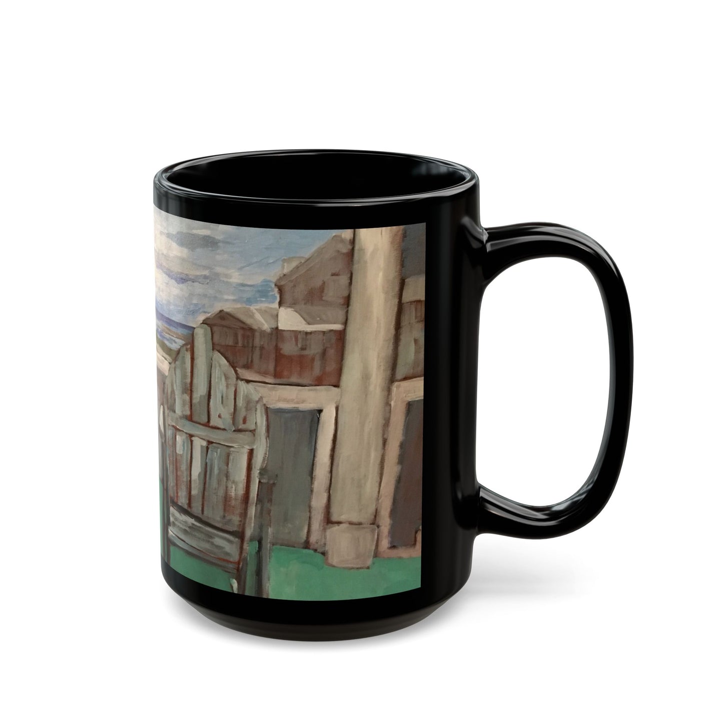 "Back Porch Dreaming" - 11 oz or 15 oz Ceramic Black Mugs