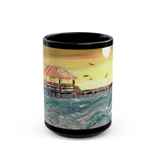 Can't Get Enough of the Mississippi Coast- 11 oz or 15 oz Ceramic Black Mugs