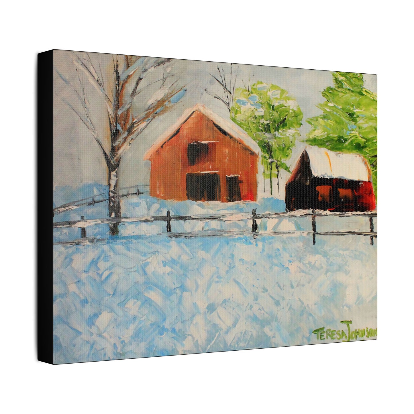 Forsyth Barns- Art- Gallery Wrapped- Satin Stretched Canvas Gallery Wraps - No Frame Needed