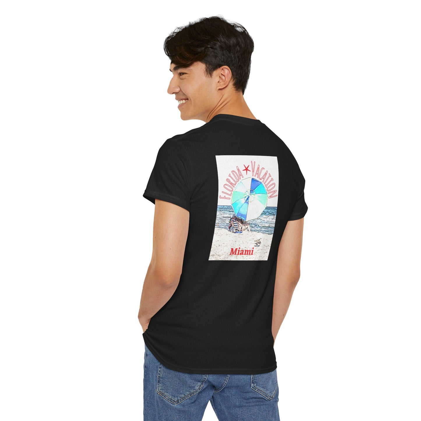Florida Vacation Miami - Amazing Unisex Heavy Cotton Short Sleeve Tee Shirts!