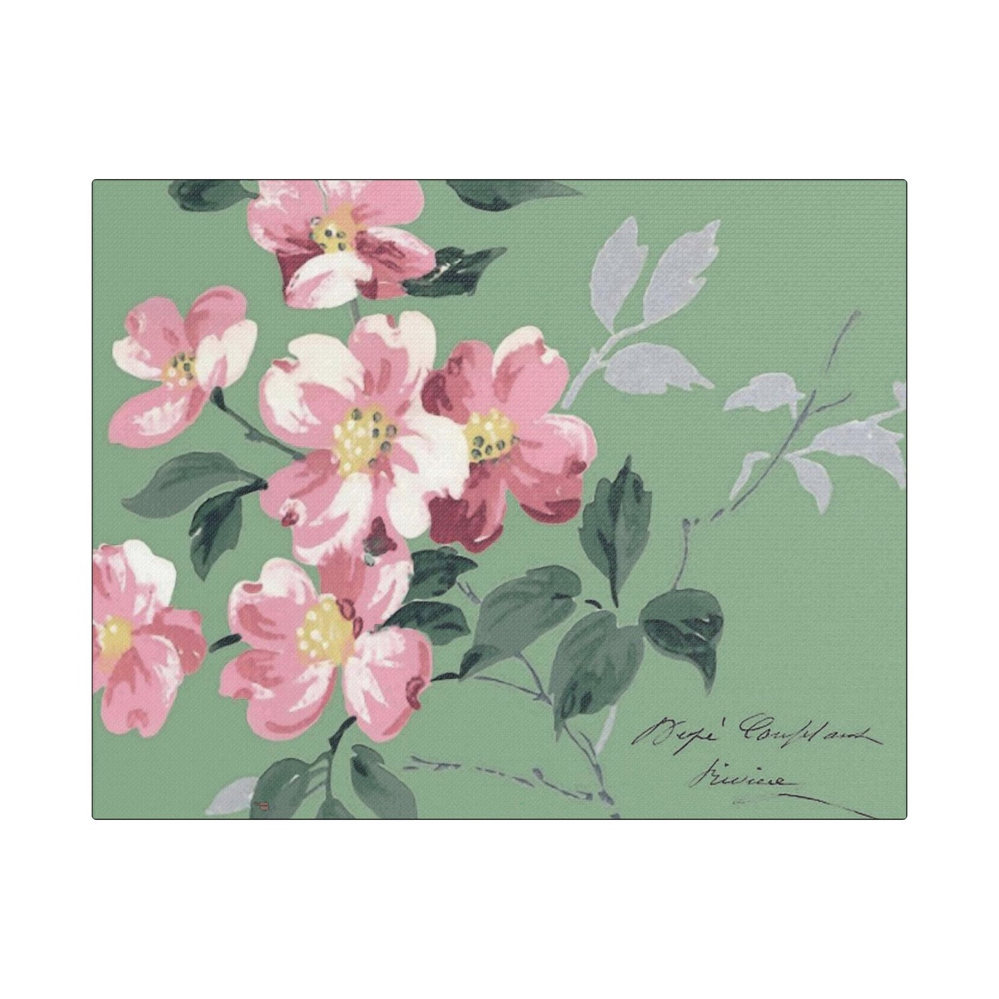 Pink Dogwood Art- Gallery Wrapped- Satin Stretched Canvas Gallery Wraps - No Frame Needed