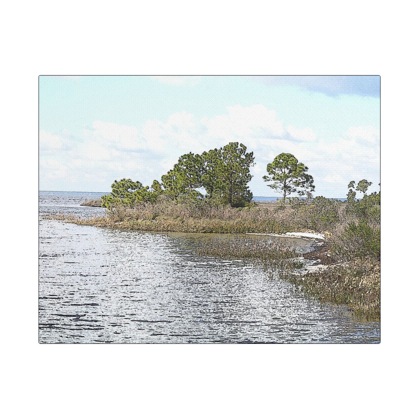 Going Coastal Florida Art- Gallery Wrapped- Satin Stretched Canvas Gallery Wraps - No Frame Needed