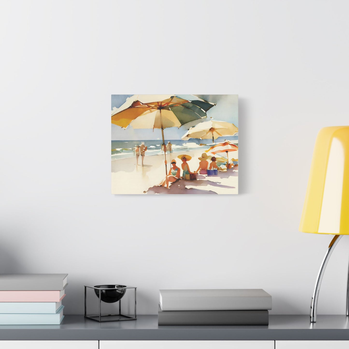 On the Beach- Art- Gallery Wrapped- Satin Stretched Canvas Gallery Wraps - No Frame Needed