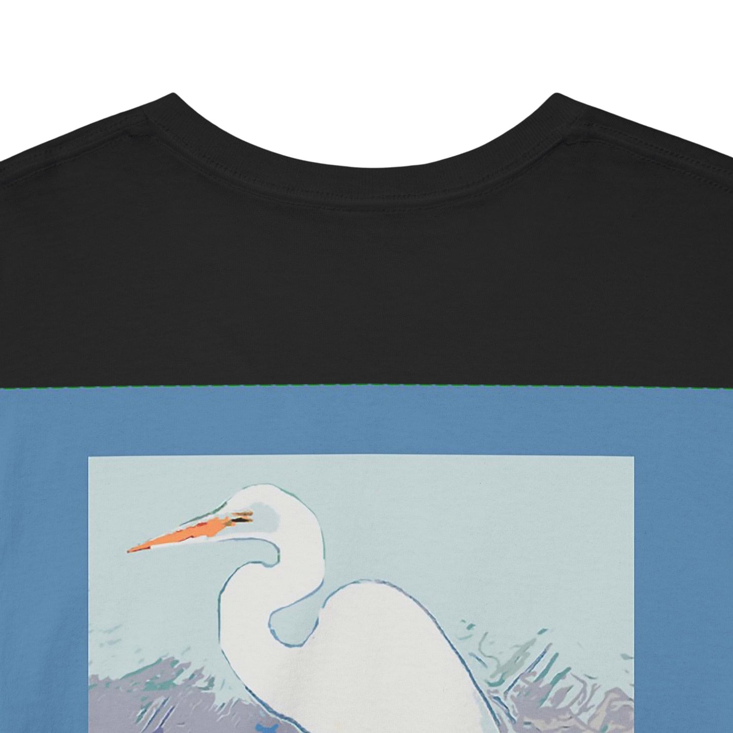 White Egret- Amazing Unisex Heavy Cotton Short Sleeve Tee Shirts!