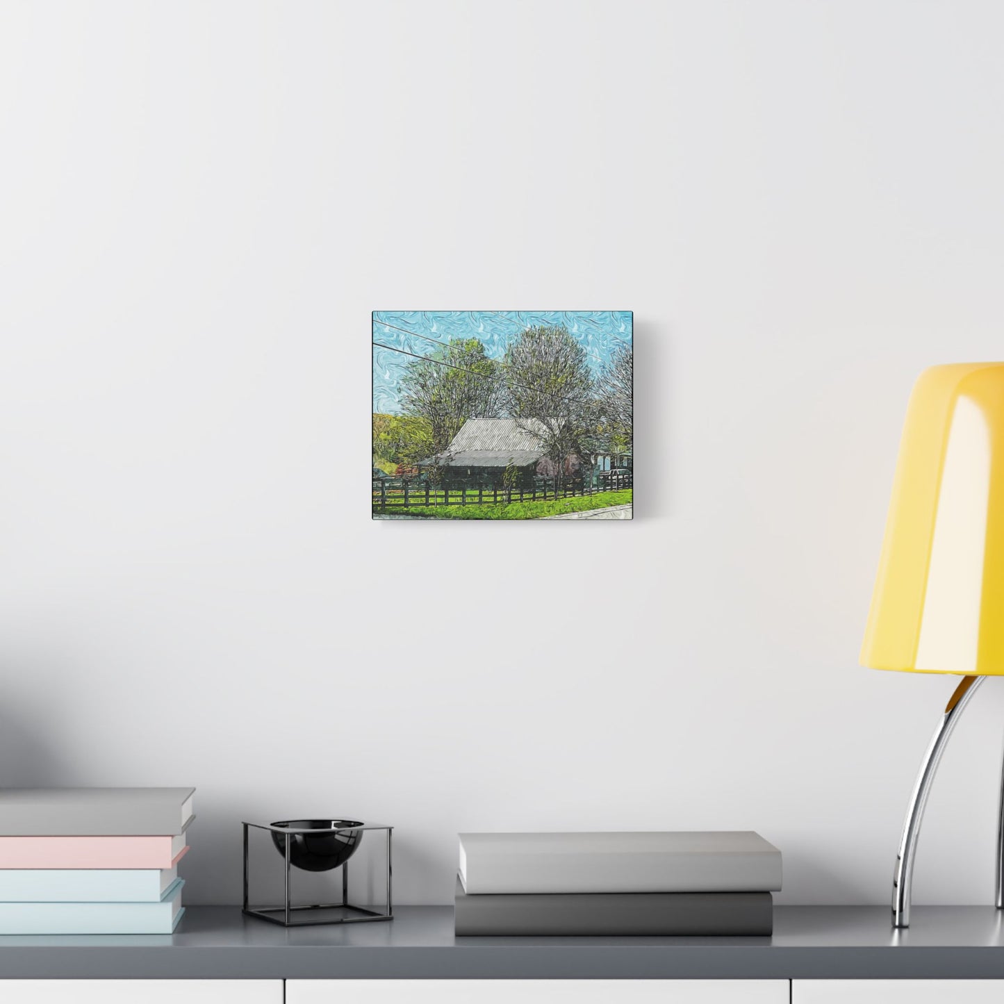 Farm Building- Art- Gallery Wrapped- Satin Stretched Canvas Gallery Wraps - No Frame Needed