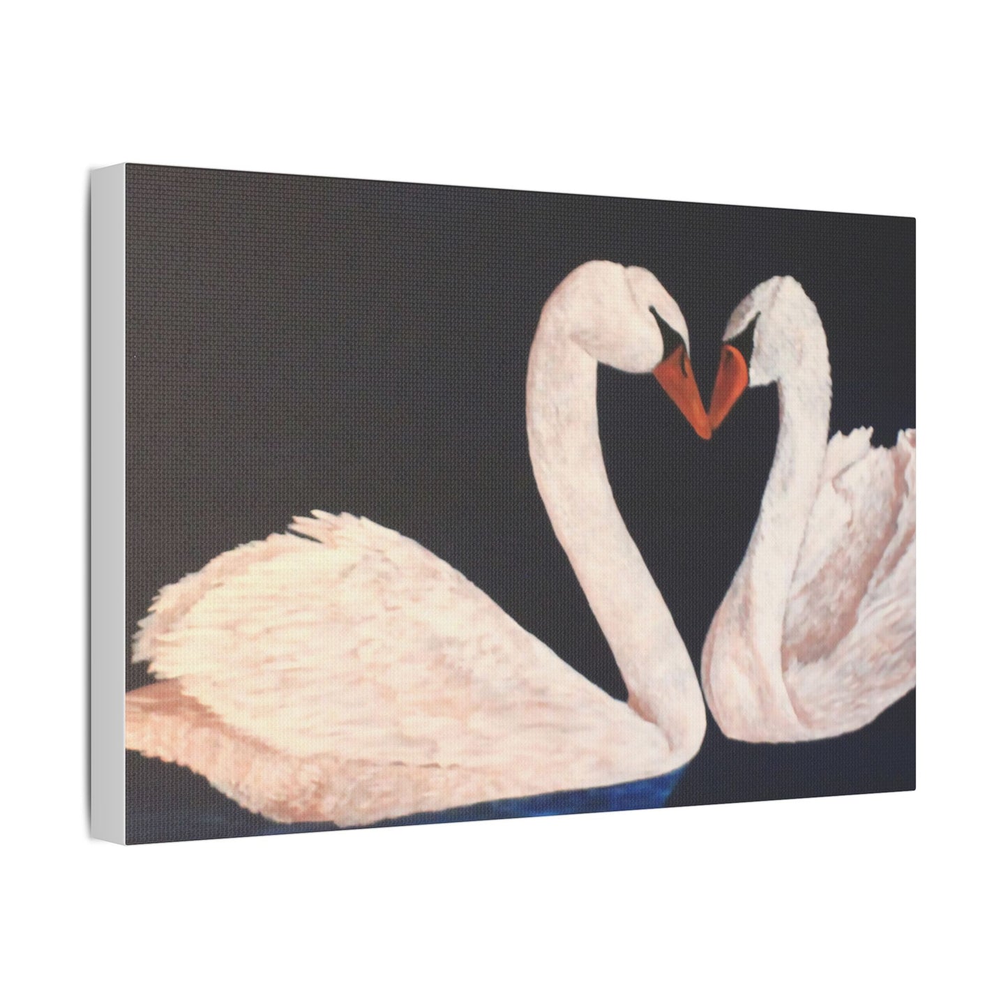 Peaceful Swans- Art- Gallery Wrapped- Satin Stretched Canvas Gallery Wraps - No Frame Needed