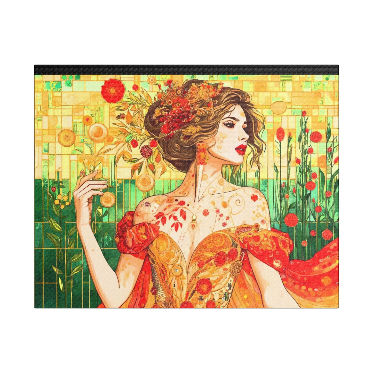 Autumn Queen  -Art- Gallery Wrapped- Satin Stretched Canvas Gallery Wraps - No Frame Needed