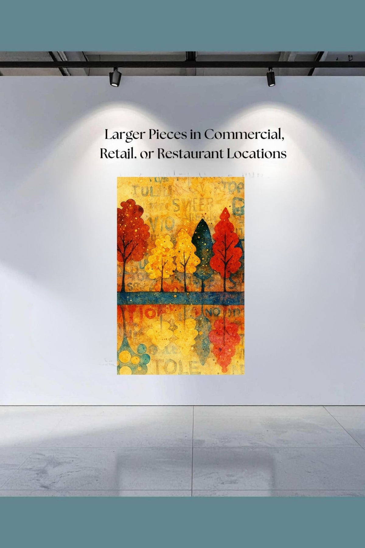 Autumn Rhythm | Mid Century Modern Fall Trees | Abstract Autumn Art | Giclée Paper • Wood • Metal • Canvas