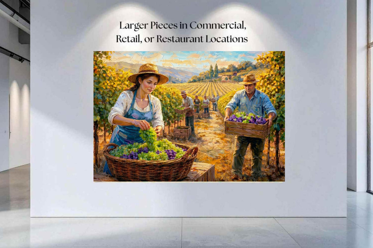 French Vineyard Harvest | Wine Country Art | Giclée Paper • Canvas • Birch Wood • Metal Panels