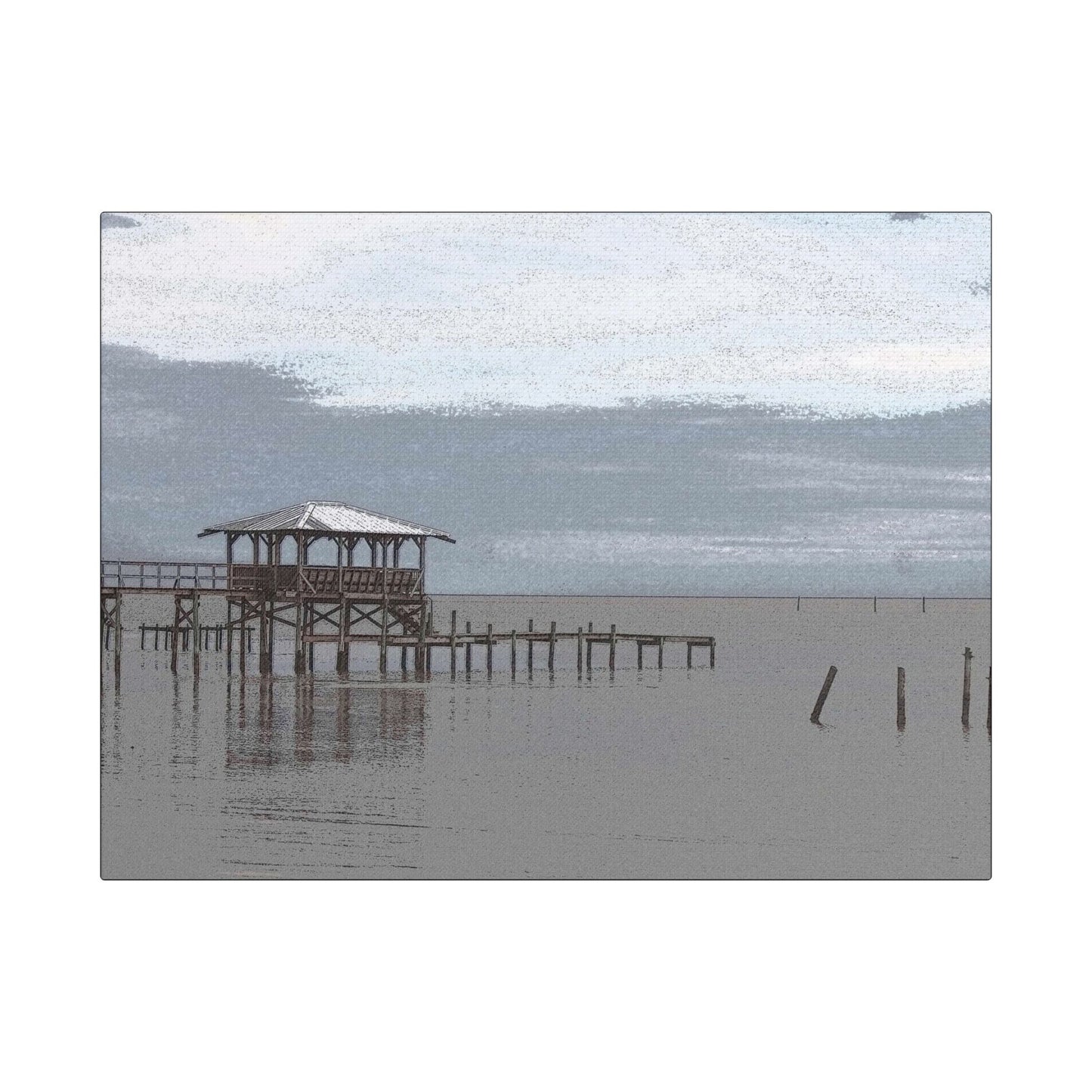 Peaceful Seas- Art- Gallery Wrapped- Satin Stretched Canvas Gallery Wraps - No Frame Needed