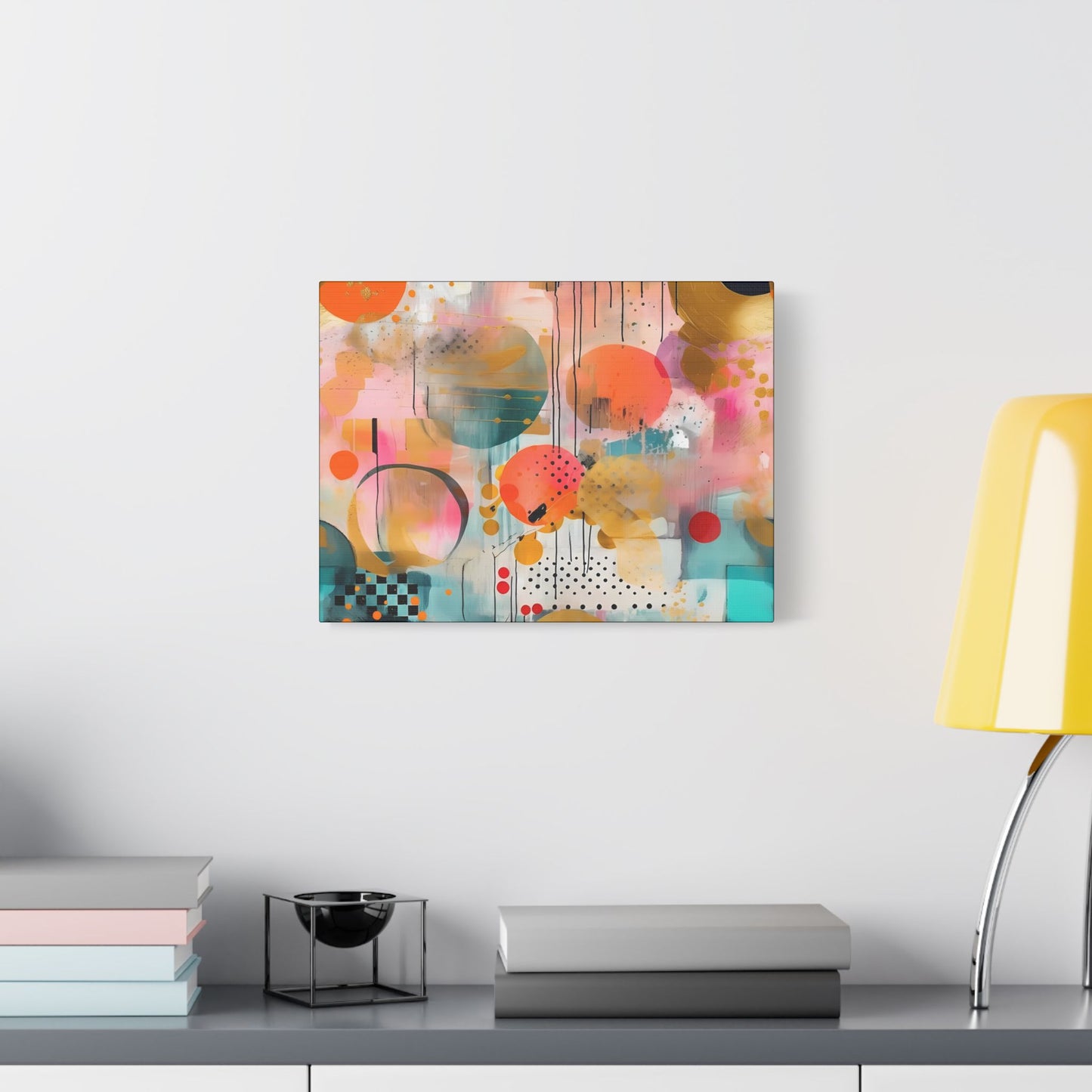 Abstract Designer Art- Gallery Wrapped- Satin Stretched Canvas Gallery Wraps - No Frame Needed