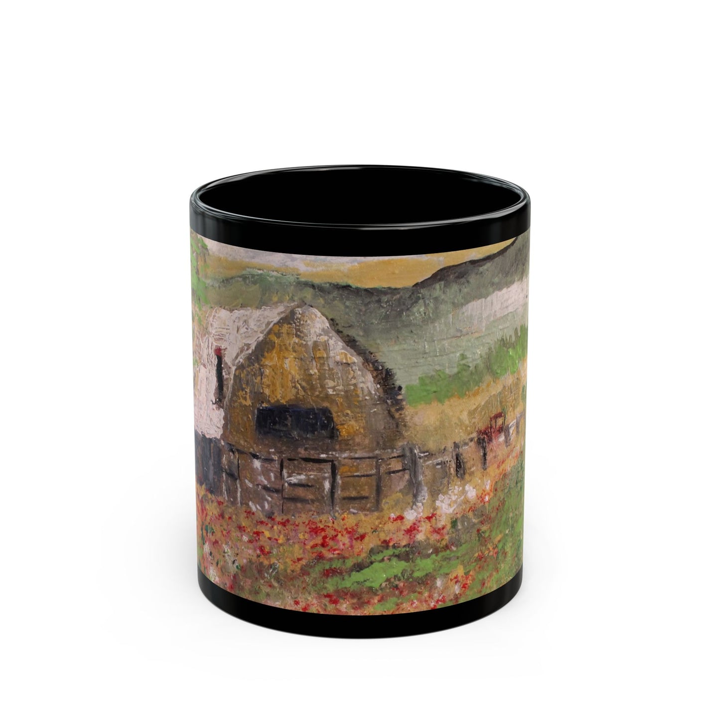 Working Farm - 11 oz or 15 oz Ceramic Black Mugs