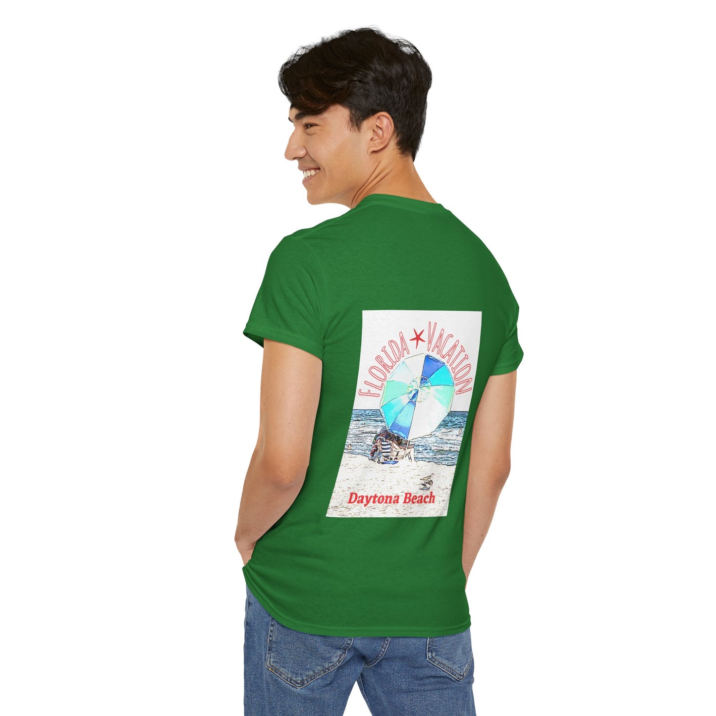Florida Vacation Daytona Beach - Amazing Quality Unisex Heavy Cotton Short Sleeve Tee Shirts!