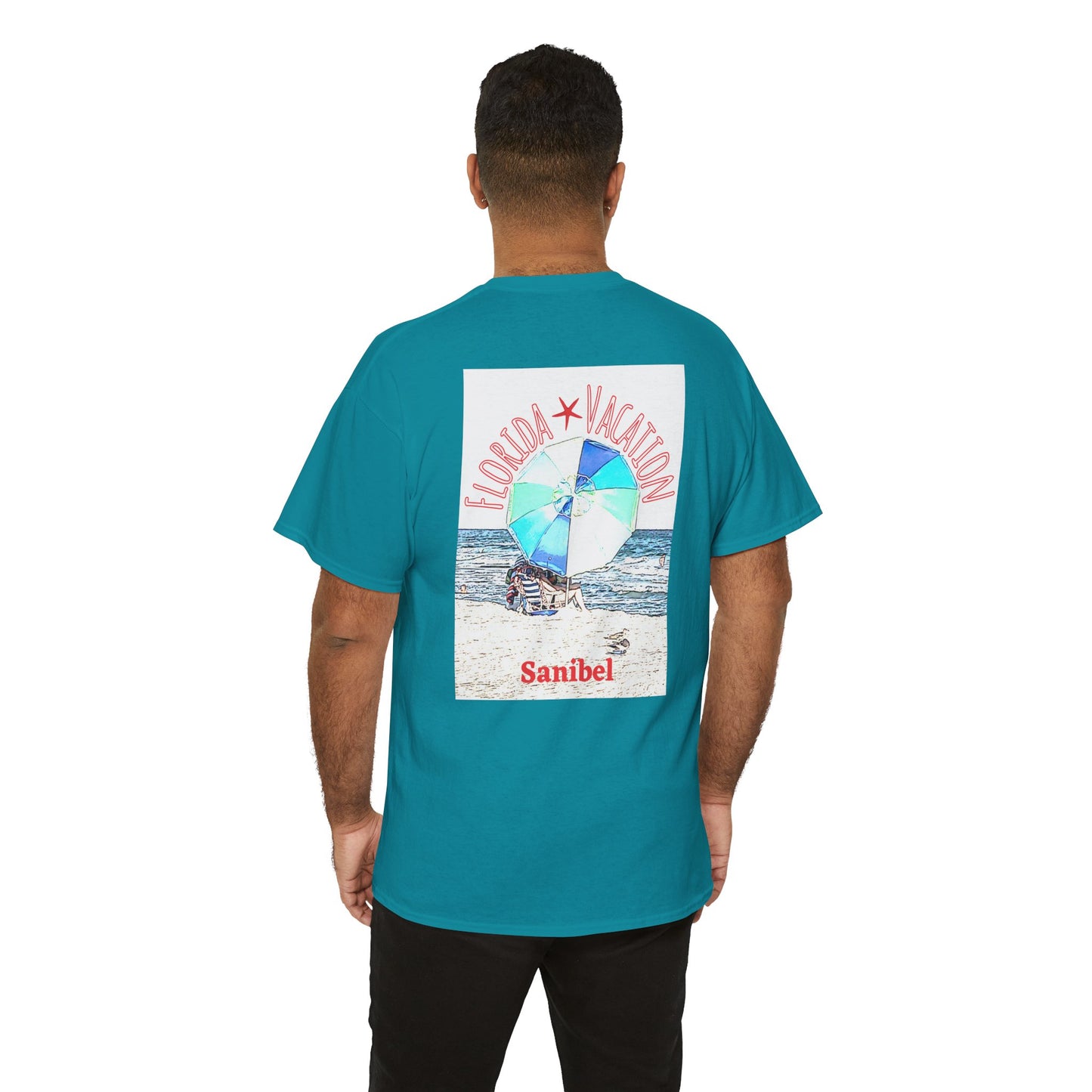 Florida Vacation Sanibel - Amazing Unisex Heavy Cotton Short Sleeve Tee Shirts!