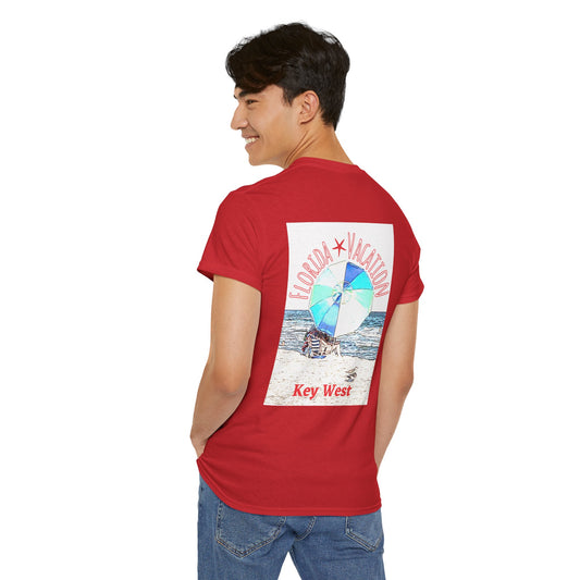 Florida Vacation Key West - Amazing Unisex Heavy Cotton Short Sleeve Tee Shirts!
