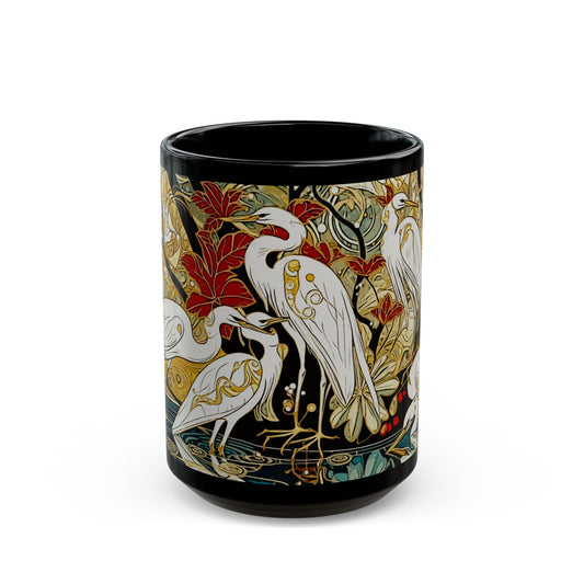 Gorgeous Birds - 11 oz or 15 oz Ceramic Black Mugs