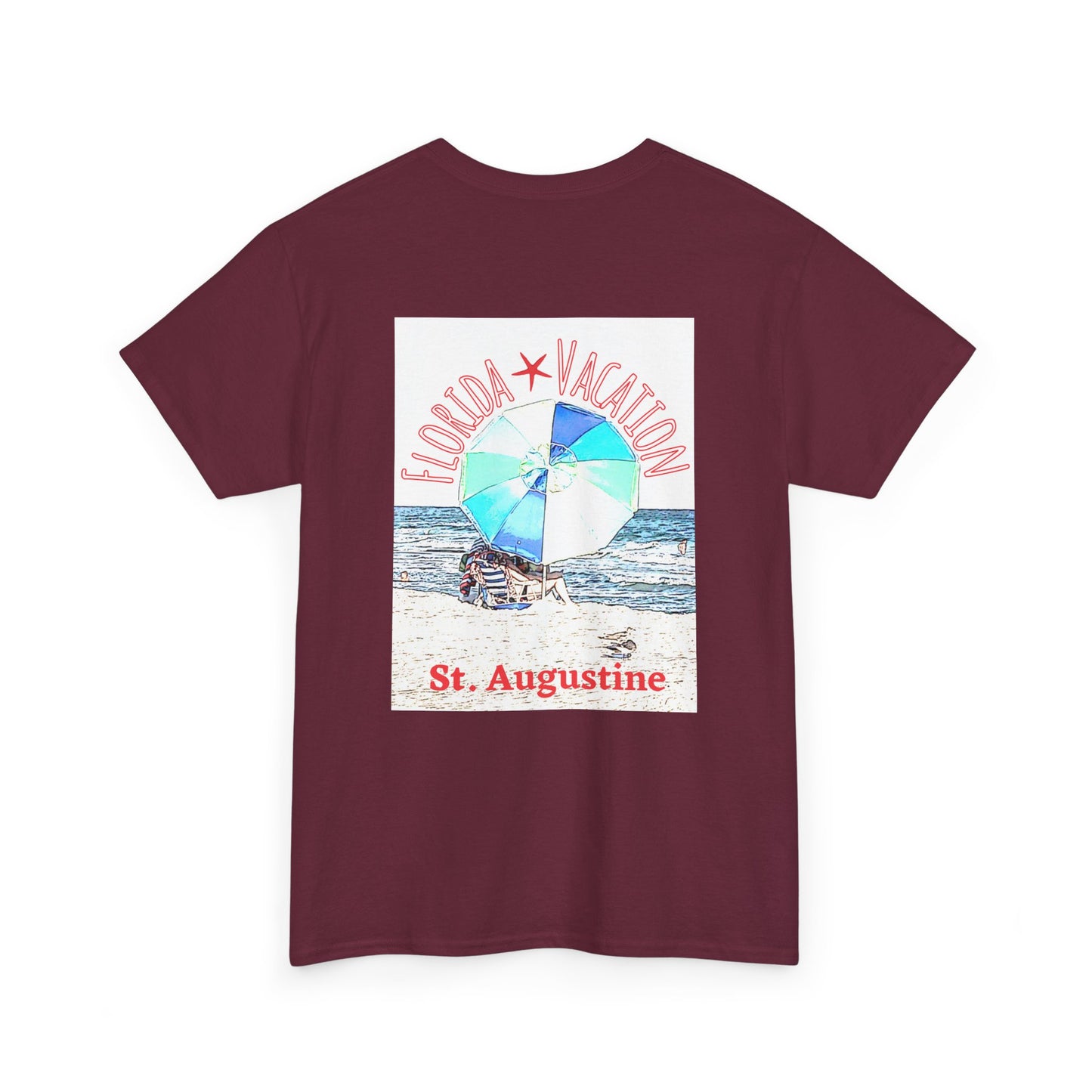 Florida Vacation St. Augustine- Amazing Unisex Heavy Cotton Short Sleeve Tee Shirts!